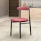 Leisuremod Lume Modern Dining Side Chair in Polyester with Black Steel Frame in Burgundy, 2PK LC20BUR2 - alternate 8