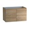 Homeroots 32" Oak Wood Freestanding Bathroom Vanity With White Sink And Two Drawers 627423 - alternate 1