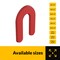 Brixwell 1/8in x 2in Plastic Horseshoe Shim Red, 100PK PHS82-XCP100 - alternate 10
