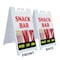 Signmission Snack Bar, A-Frame & 2 Decals Installed, Heavy-Duty Plastic Frame SBHD-D-2436-Snack Bar - alternate 4