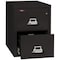 Fireking 15-1/4" W 2 Drawer Fire-Resistant Vertical File Cabinet, Black, Legal 2-2131-CBL - alternate 3