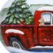 Homeroots Red Farm Truck with Tree Hand Painted Mouth Blown Glass Ornament 477529 - alternate 3