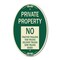 Signmission Private Property Sign Private Property No Tra, 12 In X 18 In Architectural, Heavy Gauge Aluminum A-OV-G-1218-23247 - alternate 1