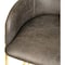 Leisuremod Axis Velvet/Polyester/Leather Bar Stool - Stainless Steel Base, Low Back & Armrests, 2PK ACG29CH2 - alternate 4