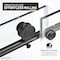 Anzzi Madam Series 76 in. x 50-54 in. Frameless Sliding Shower Door in Matte Black, 3/8 in Clear Glass SD-AZ13-03MB - alternate 10