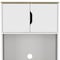 Homeroots 67in Light Oak and White Pantry Cabinet with Two Shelves 488521 - alternate 5
