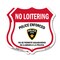 Signmission Bilingual No Loitering Shield Sign Polic, 12 inch X 12 inch, Plastic Sign, 2PK SHI-P-2PACK-12-365 - alternate 1