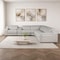 Homeroots Light Gray Italian Leather Power Reclining Curved Seven Piece Corner Sectional With Console 544989 - alternate 6