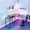 Simple Deluxe L Shaped Desk Gaming Computer 50 Inch Reversible Corner Table PC Work Table for Writing Study Stude 3A88DESKL02RUST01 - alternate 3