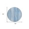 Homeroots 8' Sky Blue And Denim Blue Round Botanical Leaves Washable Indoor Outdoor Area Rug 581986 - alternate 7