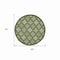 Homeroots 4' Dark Green And Light Green Round Geometric Indoor Outdoor Area Rug 572335 - alternate 6