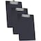 Acrimet 3 Pack Clipboard Letter Size A4 Low Profile Clip & Side Rulers, Durable Plastic - Black, 3PK 134.4 - alternate 1