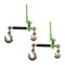 Mytee Products 3/8 in-1/2 inFolding Handle Ratchet Chain Binder w/1/2 inGrab & Slip Hook 12000lbs, 2PK CBRS-FH38-12SHx2 - alternate 1