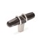 Amerock Carrione 2-1/2 in 64 mm Length Marble Black/Polished Nickel Cabinet Knob BP36647MBKPN - alternate 1