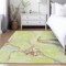 Homeroots 5' X 8' Artichoke Green Blue And Brown Abstract Washable Indoor Outdoor Area Rug 597759 - alternate 5