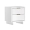 Manhattan Comfort Elara 18 in Solid Wood Nightstand in White (2-Drawer) NS1780-1 - alternate 6