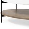 Homeroots 48" Brown and Black Genuine Marble and Metal Oval Coffee Table With Shelf 376280 - alternate 3
