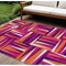 Homeroots 8' X 10' Red Purple And Copper Geometric Washable Indoor Outdoor Area Rug 598259 - alternate 1