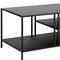 Homeroots 48" Black Steel Coffee Table With Two Shelves 520907 - alternate 6