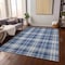 Homeroots 8' X 10' Navy Blue And Ivory Plaid Washable Indoor Outdoor Area Rug 597120 - alternate 7