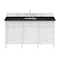 James Martin Vanities Brittany 60" Single Vanity in Bright White, w/ 3 CM Phantome Eclos Top 655-V60S-BW-3PHT - alternate 1