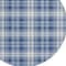 Homeroots 8' Navy Blue And Ivory Round Plaid Washable Indoor Outdoor Area Rug 597119 - alternate 5