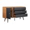 Homeroots 63" Brown and Black Solid Wood Three Drawer Double Dresser 518625 - alternate 6