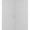 Vdomdoors Front Exterior Prehung Metal-Plastic Double Doors / MANUX 8111 White Silk / Office Commercial and R MANUX8111DEXD-WS-RH-W72xH80 - alternate 1
