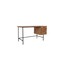 Homeroots 55" Brown and Black Solid Wood Writing Desk with Two Drawers 520652 - alternate 5