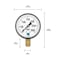 Zenport Dry Air Pressure Gauge, 300 PSI DPG300 - alternate 5