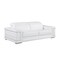 Homeroots 89" White Leather Sofa With Silver Legs 548986 - alternate 14