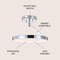 Jonathan Y Owen 17.5 in. Dimmable Integrated LED Metal Semi-Flush Mount, Chrome JYL7016A - alternate 4