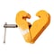 Mytee Products Adjustable Yellow I-Beam Clamp, 3 Ton/6613 LB WLL with Manual Screw Rod., 2PK BC-3x2 - alternate 6