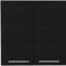 Homeroots 47in Black Wood Wall Mounted Accent Cabinet With Four Doors 478201 - alternate 5