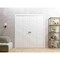 Vdomdoors Sliding Closet Double Bi-fold Doors 72 x 96 inches, Mela 0716 Painted White, Sturdy Tracks Moldings MELA0716DBF-BEM-72 x 96 (4* 18x96) - alternate 4