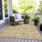 Homeroots 10' X 14' Gold Gray And Beige Floral Washable Indoor Outdoor Area Rug 595954 - alternate 6