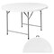 Regency Trestle 4 ft Round Folding Table and 4 Chairs Set, Blow Mold Plastic, Steel Frame, White TBM48RNDWH42WH - alternate 7