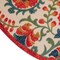 Homeroots 5' Red Gold Teal Blue And Green Round Floral Indoor Outdoor Area Rug 548148 - alternate 8