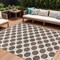 Homeroots 8' X 10' Brown And Ivory Polka Dot Washable Indoor Outdoor Area Rug 614884 - alternate 1