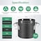 Ipower InfiniPower 3 Gallon Plant Grow Bags, 400G Thick Nonwoven Fabric Pots, 5PK GLGROWBAG3X5GRY - alternate 5