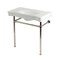 Kingston Brass 36" Ceramic Console Sink with Stainless Steel Legs, 8-Inch, 3-Hole, White/Polished Nickel KVPB36198W386 - alternate 1