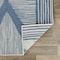 World Rug Gallery Contemporary Geometric Stripe Weather Resistant Reversible Indoor/Outdoor Rug 2 ft x 7 ft Blue WR109BLUE2X7 - alternate 6