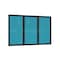 Ghent 3 Door Enclosed Fabric Bulletin Board, Bronze Aluminum Frame, 3'H x 6'W, Teal PB33672F-97 - alternate 1