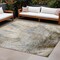 Homeroots 9' X 12' Beige Abstract Washable Non Skid Indoor Outdoor Area Rug 559557 - alternate 1