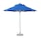 Homeroots 10ft Blue Polyester Round Market Patio Umbrella 491973 - alternate 1