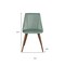 Homeroots Set of Two Green and Brown Velvet and Steel Dining Side Chairs, 2PK 719345 - alternate 7
