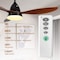 Simple Deluxe 52in Ceiling Fans with Lights and Remote, Outdoor Ceiling Fans for Patios with Light, Easy to Insta HIFANXCEIL52RCWOOD - alternate 4