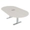 Skutchi Designs 7ft Conference Table With Power Unit | 6 Person Modular Racetrack Meeting Table | Harmony Series HAR-RAC-48X84-T-K458-ESIL - alternate 1