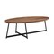 Homeroots 24" Brown and Black Wood And Metal Oval Frame Coffee Table 370464 - alternate 6