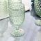 Martha Stewart 6 Piece 14.2 Ounce Clear Glass Hobnail Goblet Drinkware Set in Green 120571.01 - alternate 4
